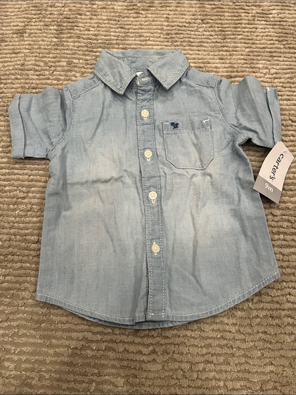 Carter's Light Chambray Button-Down Shirt - Light Blue
